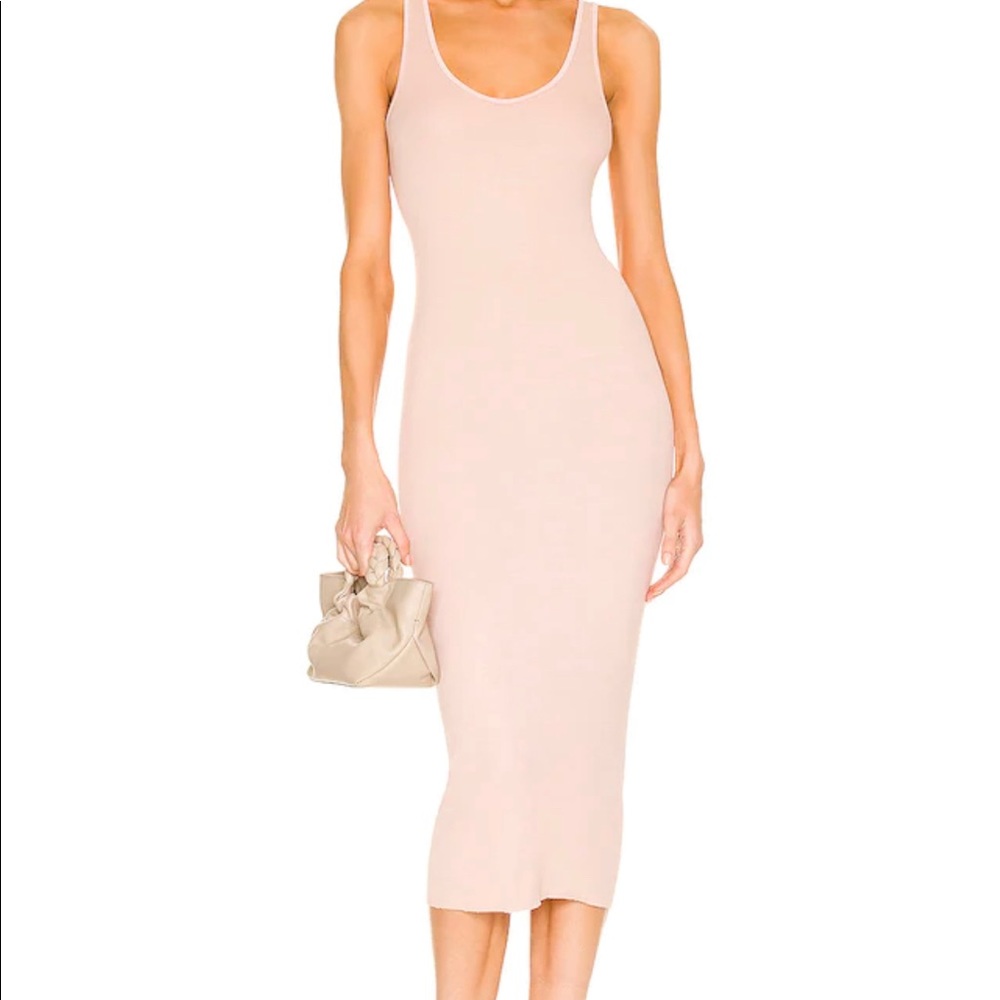Enza Costa Silk Rib Light Yellow Dress - XS